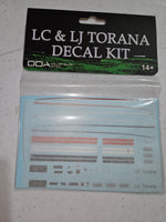 DDA 1/24 LC/LJ Torana decal pack